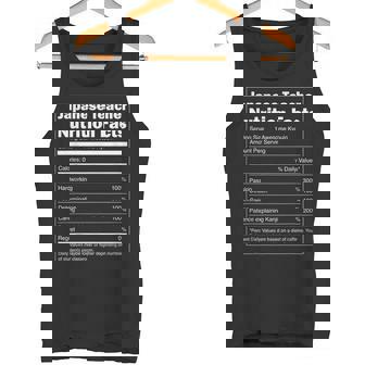 日本語 おもしろ栄養 日本教師 タンクトップ - Kawaiitshirt