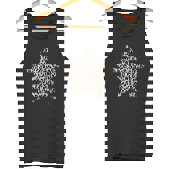 星型 かわいいチーターヒョウ柄グラフィック。 タンクトップ - Kawaiitshirt