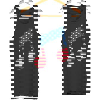 星条旗 アメリカ国旗 音符 タンクトップ - Kawaiitshirt