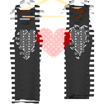 星柄のグラフィックハートプリント。 タンクトップ - Kawaiitshirt