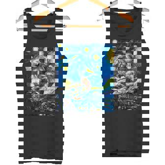 星空の下のアヒル アート グラフィック 誕生日 クリスマス タンクトップ - Kawaiitshirt
