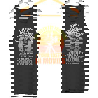 映画で味を判断する 映画ファン 映画 シネマ タンクトップ - Kawaiitshirt