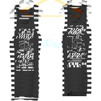 メンズ 普通のトラッカービッグリグトラックドライバーのようなタトゥーの入ったトラッカー タンクトップ - Kawaiitshirt