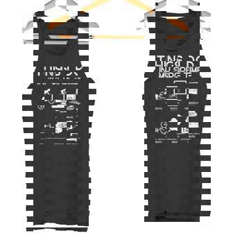 暇なときにすること面白い自転車愛好家 タンクトップ - Kawaiitshirt