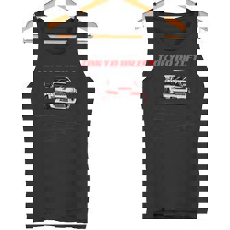 東京 ドリフトカー ジャパン ドリフトレーサー ドーナツ 運転 横向き タンクトップ - Kawaiitshirt