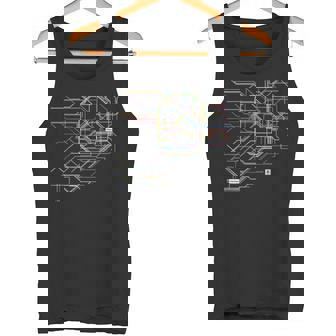 東京電車線路チャートユニセックス親子ペア タンクトップ - Kawaiitshirt