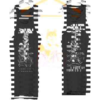 柴犬 いぬ イラスト 柴犬好き 犬好き 自転車 かわいい おもしろ レトロ Ride For Life's Joy タンクトップ - Kawaiitshirt