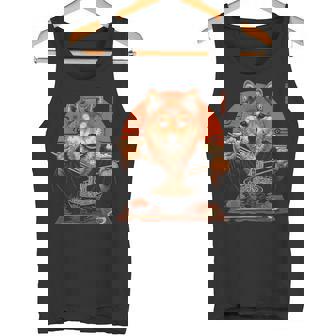 柴犬 ラーメン 麺 日本犬好き アニメ デザイン タンクトップ - Kawaiitshirt