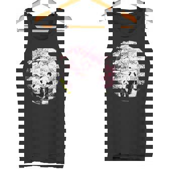 桜 パンダ お花見 親子 春 水墨画 和風 動物 タンクトップ - Kawaiitshirt