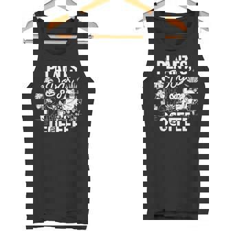 植物 犬 コーヒー おもしろ ガーデニング 犬好き ギフト タンクトップ - Kawaiitshirt