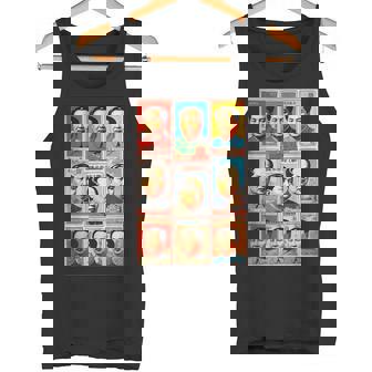 毛沢東ポップアートグリッド-9カラフルな肖像画と書道 タンクトップ - Kawaiitshirt