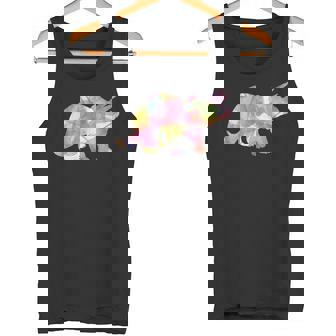 水彩爬虫類トリケラトプス古生物学恐竜 タンクトップ - Kawaiitshirt