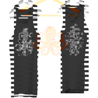 水玉タコtシャツ 楽しいオレンジ国際ドットデー タンクトップ - Kawaiitshirt