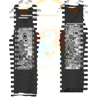 溶接機 溶接 タロット カード スケルトン 面白い 金属製 労働者 タンクトップ - Kawaiitshirt