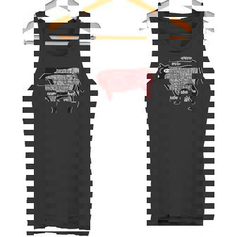 焼肉 カルビ 牛肉 焼肉定食 部位 面白い おもしろ ユーモア ギャグ お笑い タンクトップ - Kawaiitshirt