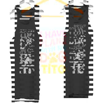 犬名 Tito パーソナライズギフト ビジーウィズ マイドッグ Tito タンクトップ - Kawaiitshirt