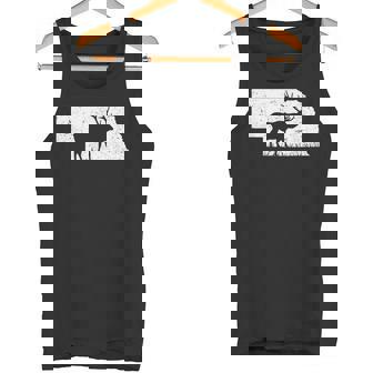 狩猟ヘラジカまたはワピティ ネブラスカ地図アートハンター タンクトップ - Kawaiitshirt