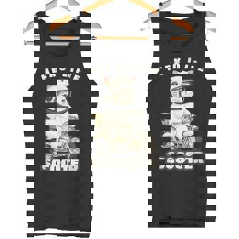 猫 ネコ 白猫 イラスト 原付 スクーター バイク 猫好き バイク好き かわいい おもしろ レトロ Neko Life タンクトップ - Kawaiitshirt