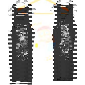 猫 バイク オートバイ おもしろ ねこ ライダース バイカー 面白い ネコ タンクトップ - Kawaiitshirt