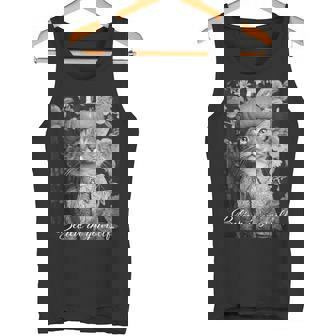 猫 モノクロ 写真 おしゃれ 可愛い 個性的 ハロウィン かぼちゃ タンクトップ - Kawaiitshirt