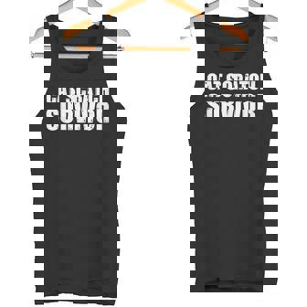 猫のひっかき傷から生き残った私は猫のひっかき傷から生き残りました タンクトップ - Kawaiitshirt