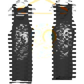 猫の星月夜 猫ヴァン・ゴッホ キャットアート キッズメンズ面白い猫 猫 タンクトップ - Kawaiitshirt