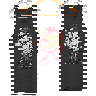 生意気なパンクロックロッカー イロとブーツ付き 面白いパンク タンクトップ - Kawaiitshirt