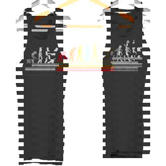 男のtシャツビンテージレトロの面白いボウリングの進化 タンクトップ - Kawaiitshirt