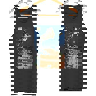 番町皿屋敷 百物語 怪談 葛飾 北斎 お皿のマンション お菊 日本美術 ハロウィン タンクトップ - Kawaiitshirt