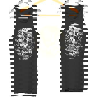 白鷺シーンのグラフィック アート デザイン タンクトップ - Kawaiitshirt