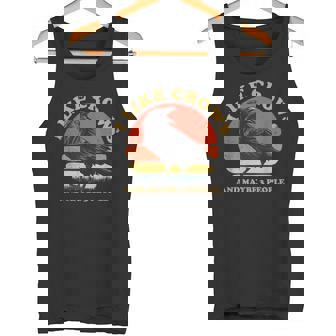 私はカラスと多分 3 人が好きです レトロ ビンテージ ブラック カラス タンクトップ - Kawaiitshirt