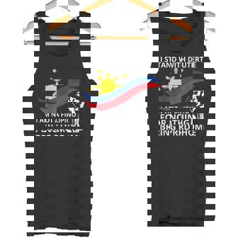 私はドゥテルテのtシャツを着て立っています。私は何の役にも立たないフィリピン人ではありません タンクトップ - Kawaiitshirt
