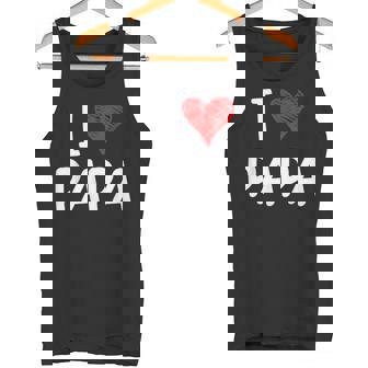 私はパパ 最高 お父さん 父 息子 娘 衣装 ハートが大好きです I Love Papa タンクトップ - Kawaiitshirt