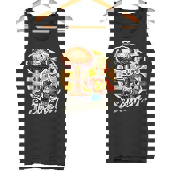 科学 核 原爆 爆発 レトロ 面白い 言葉 タンクトップ - Kawaiitshirt