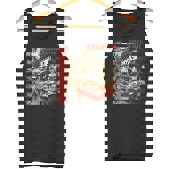 築地魚市場 日本 東京撮影 海鮮屋台 タンクトップ - Kawaiitshirt