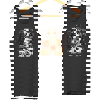 素敵で面白い覗き見犬 バーニーズマウンテンドッグ タンクトップ - Kawaiitshirt