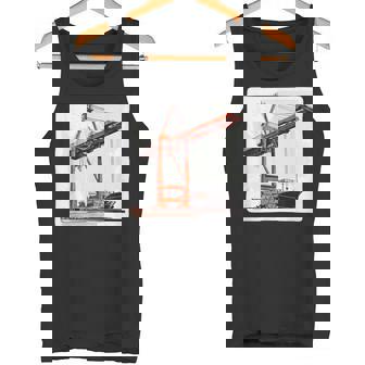 素晴らしいポートクレーン コンテナ船コスチューム タンクトップ - Kawaiitshirt