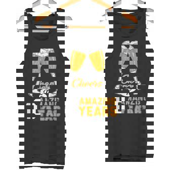 結婚10周年記念ギフト Cheers Amazing Years Married タンクトップ - Kawaiitshirt