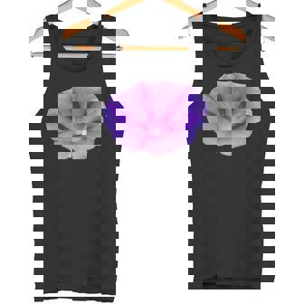 美しいパープルカラーの朝顔フラワーカットアウト タンクトップ - Kawaiitshirt