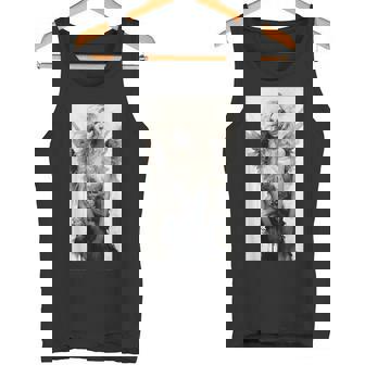 美しい天使 白黒ヴィンテージアート タンクトップ - Kawaiitshirt