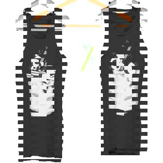 胸ポケットパンダ パンダ クマ タンクトップ - Kawaiitshirt