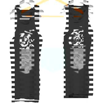 自転車チェストポケットバッグ 迷彩柄 マウンテンバイクギフト タンクトップ - Kawaiitshirt