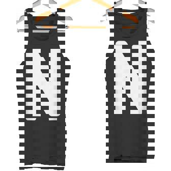 英文字 N 大文字 アルファベット モノグラム イニシャル タンクトップ - Kawaiitshirt