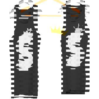 英文字 大文字 アルファベット モノグラム イニシャル キング クイーン クラウン タンクトップ - Kawaiitshirt