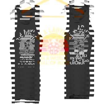 虫だらけの世界でてんとう虫になろう レトロなてんとう虫 タンクトップ - Kawaiitshirt