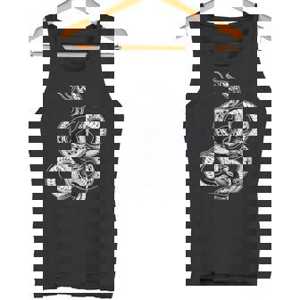 蛇蛇スリザリングブラックワーク タンクトップ - Kawaiitshirt