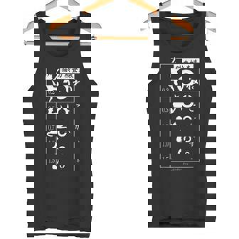 視力検査 おもしろ デザイン 猫 タンクトップ - Kawaiitshirt