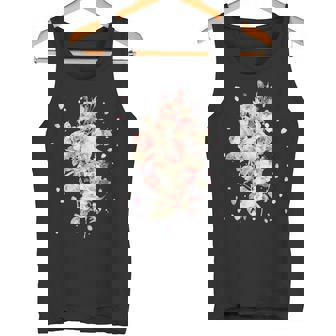 言葉、愛、幸福、平和のピンクのバラの花束 タンクトップ - Kawaiitshirt