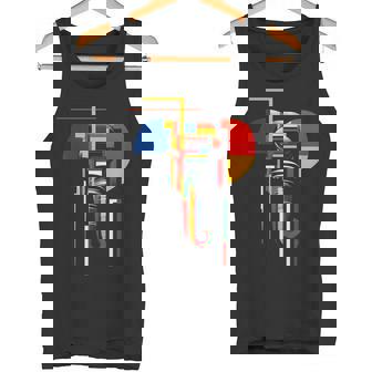 象 抽象 動物 アート 幾何学模様 グラフィック 象 タンクトップ - Kawaiitshirt