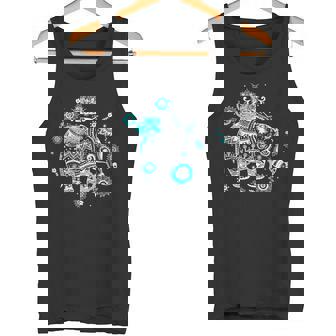 象のギフト タイアート 幸運のタイ ビンテージグラフィック タンクトップ - Kawaiitshirt